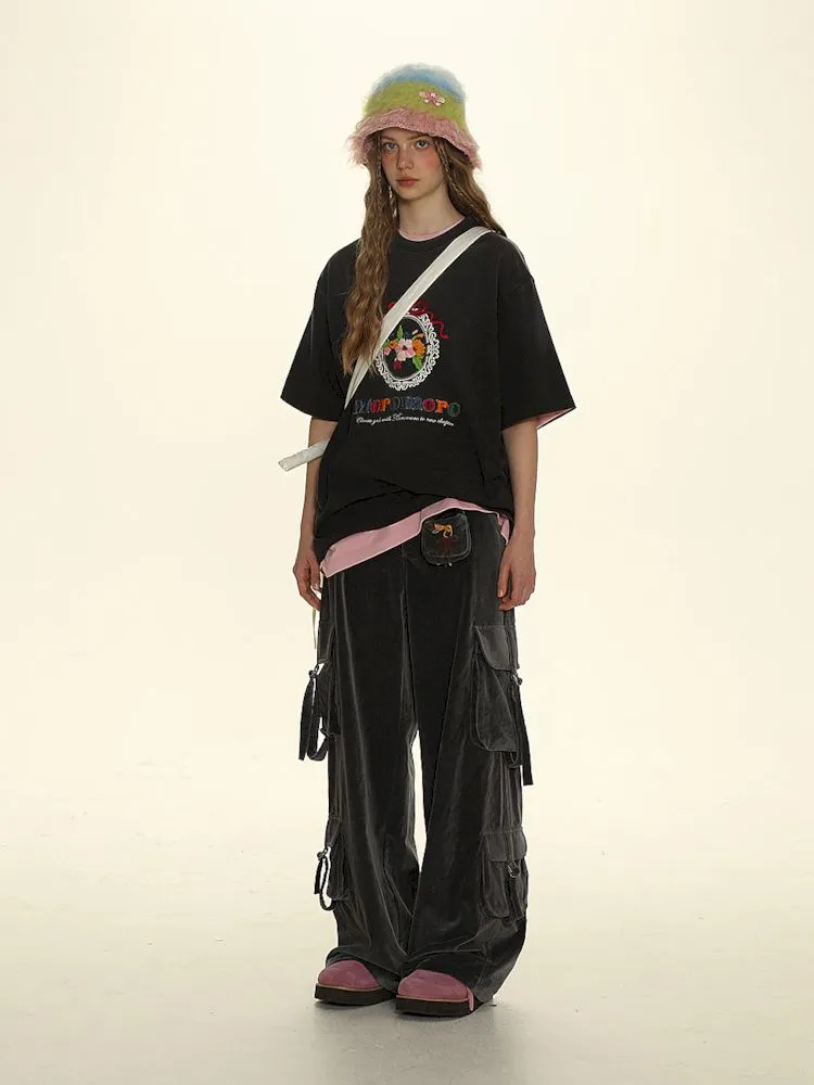 Adjustable pockets wide-leg loose thin pants【s0000006031】