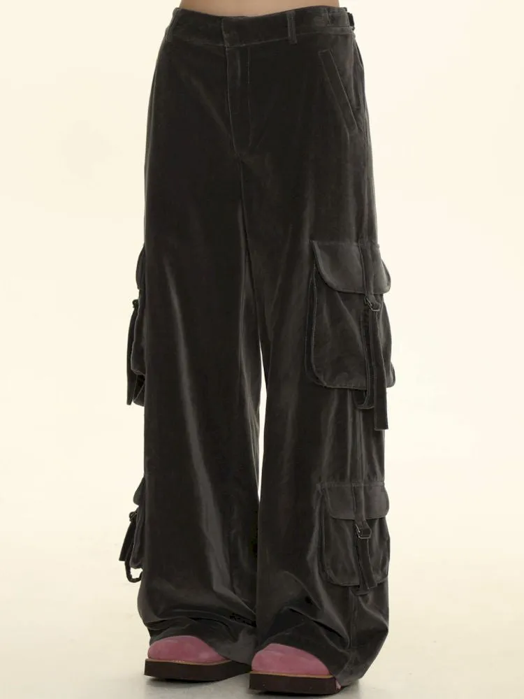 Adjustable pockets wide-leg loose thin pants【s0000006031】