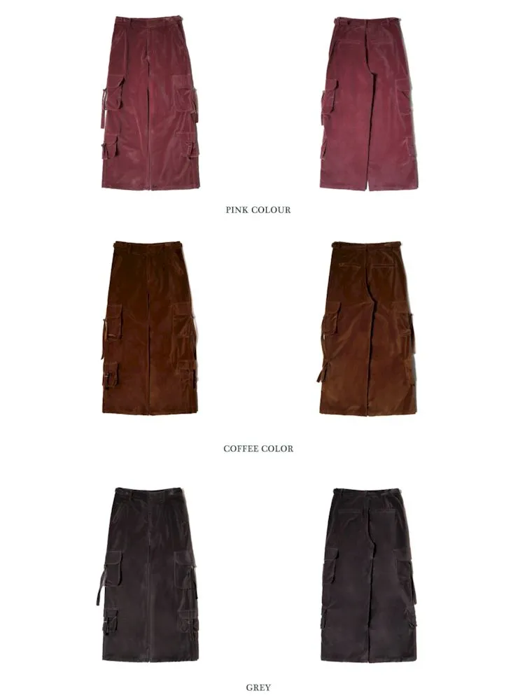 Adjustable pockets wide-leg loose thin pants【s0000006031】