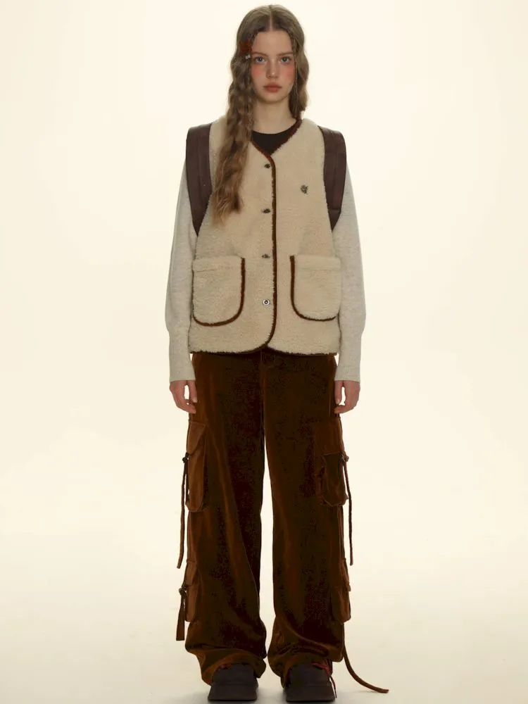Adjustable pockets wide-leg loose thin pants【s0000006031】
