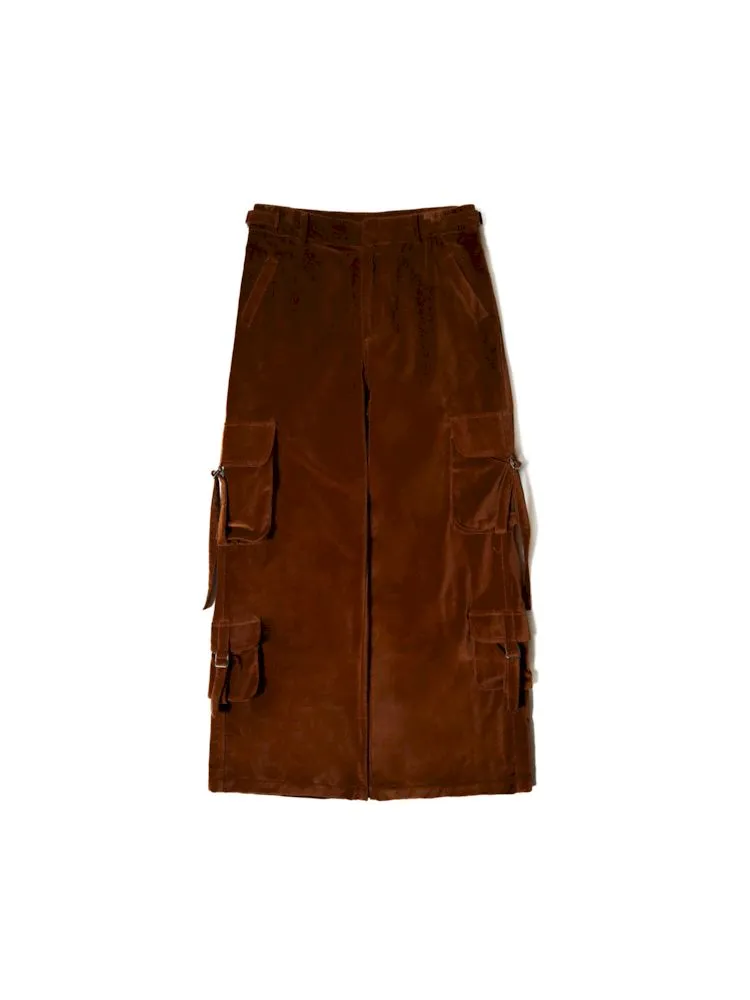 Adjustable pockets wide-leg loose thin pants【s0000006031】