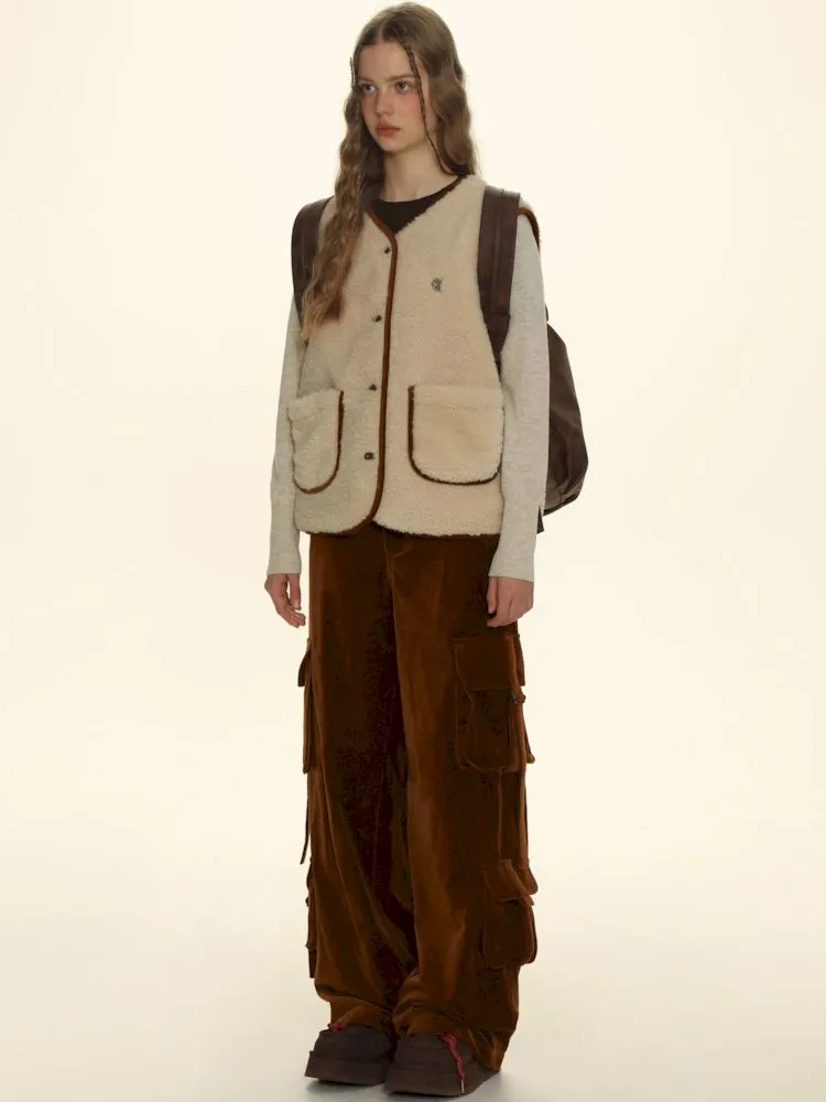 Adjustable pockets wide-leg loose thin pants【s0000006031】