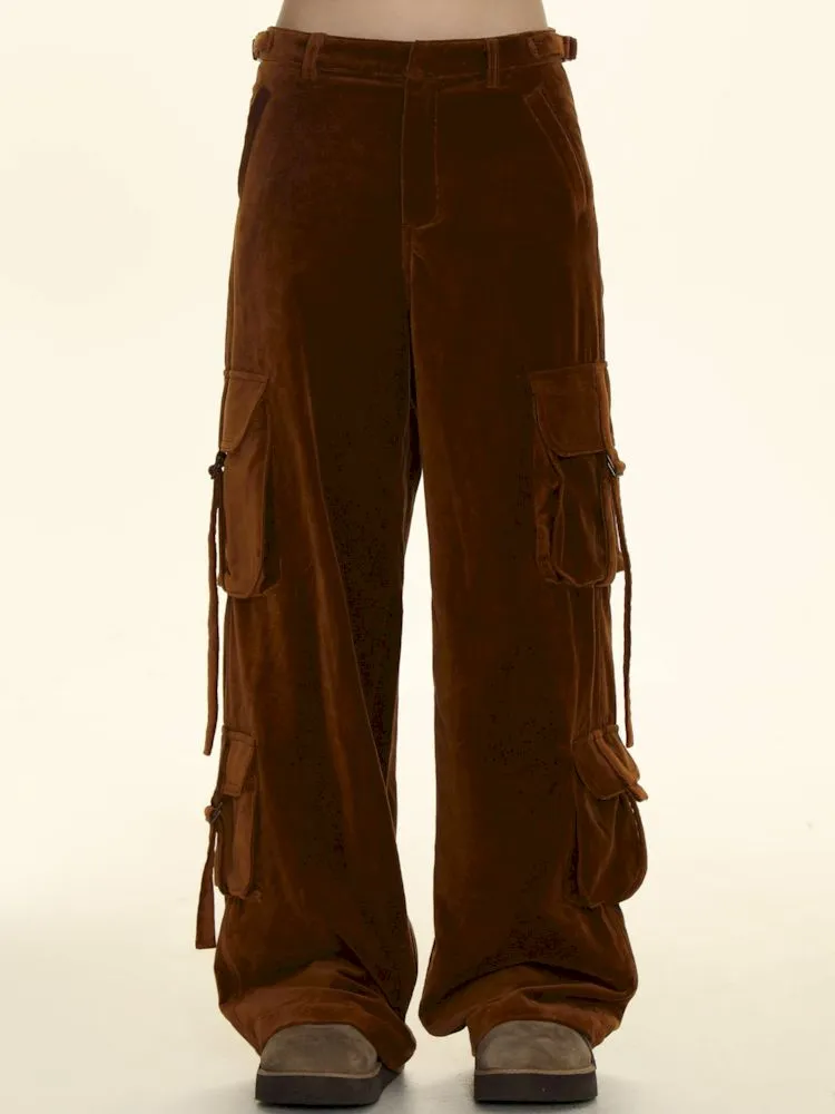 Adjustable pockets wide-leg loose thin pants【s0000006031】