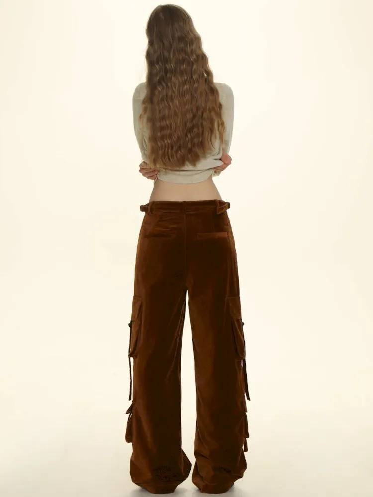 Adjustable pockets wide-leg loose thin pants【s0000006031】