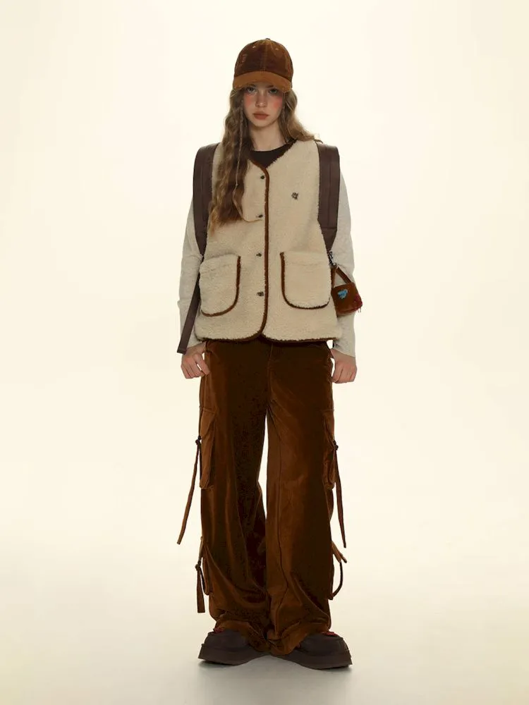 Adjustable pockets wide-leg loose thin pants【s0000006031】