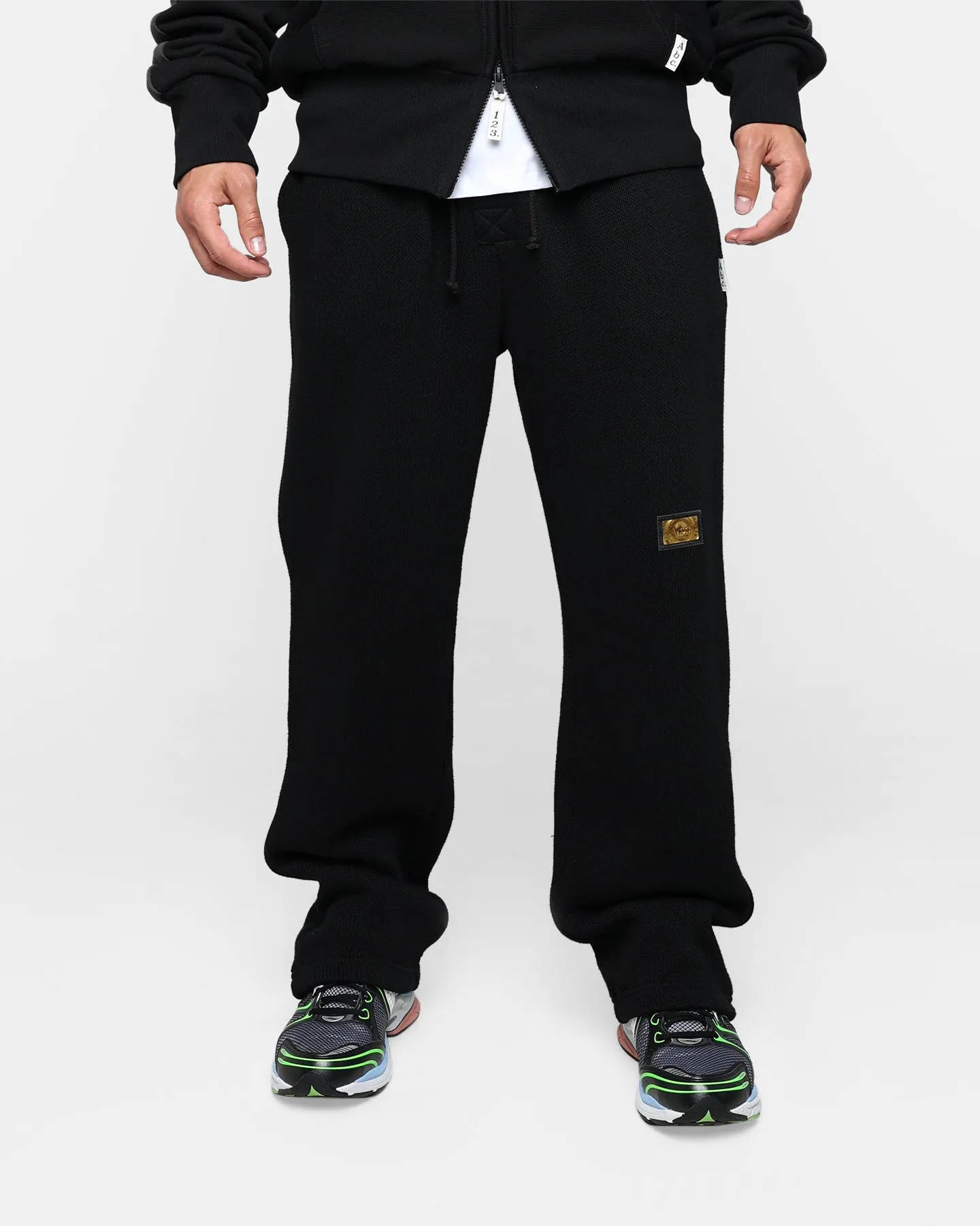 Advisory Board Crystals ABC. 123. Knit Mesh Lounge Pants Anthracite Black