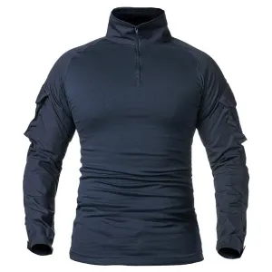 Aidase Army Combat T shirt Men Long Sleeve Tactical T-Shirt Solid Cotton Military Shirt Man Navy Blue Hunt Airsoft T Shirts