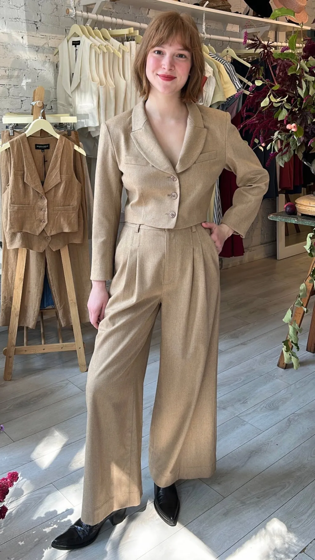 Ash Pant - Cashmere/Wool- Camel