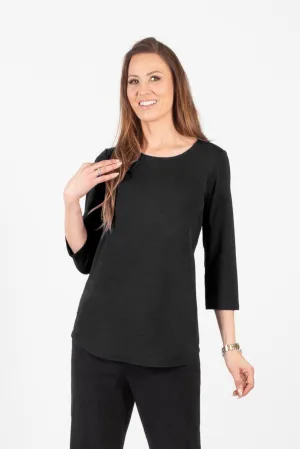 Bamboo Crewneck Tee, 3/4 Sleeve