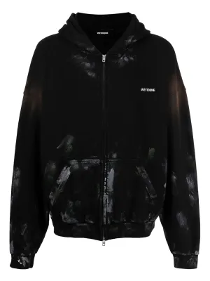 Black Multi-Color Painted Hoodie