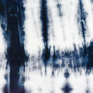 Blue-Multi Famous Designer Tie Dye Stretch Rayon Jersey Knit Fabric