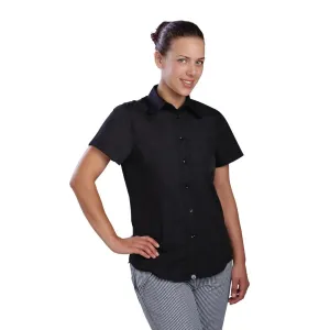 Chef Works Womens Cool Vent Chefs Shirt Black L - B181-L