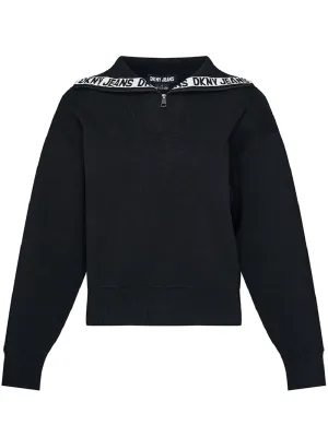 Cotton Nylon Funnel Neck Sweater