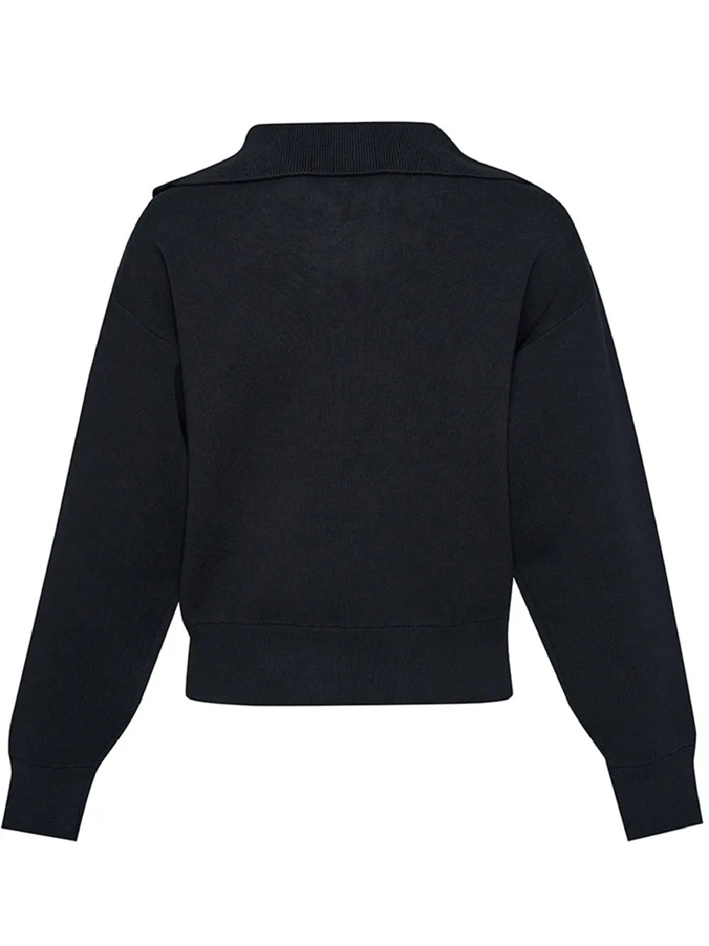Cotton Nylon Funnel Neck Sweater