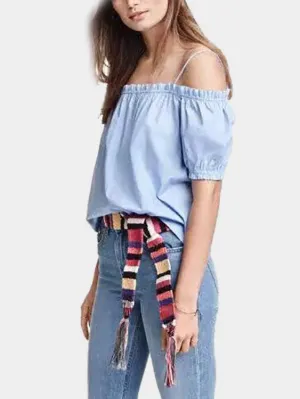 Custom Cold Shoulder Thin Strap Top