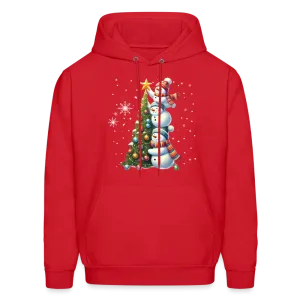 Cute Snowman Decorating Christmas Tree Hoodie