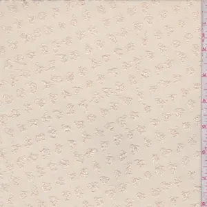 Golden Beige Boucle Dot Chiffon Fabric