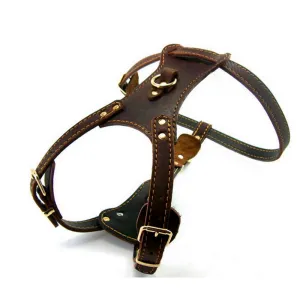 Leather Dog Vest Harness - Medium & Large Dogs