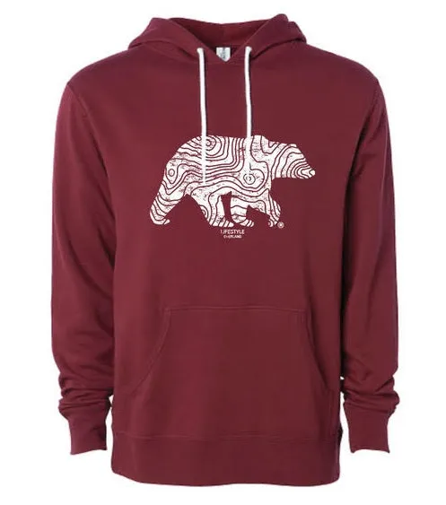 Lifestyle Overland Currant Topo Bear Hoodie (Unisex)