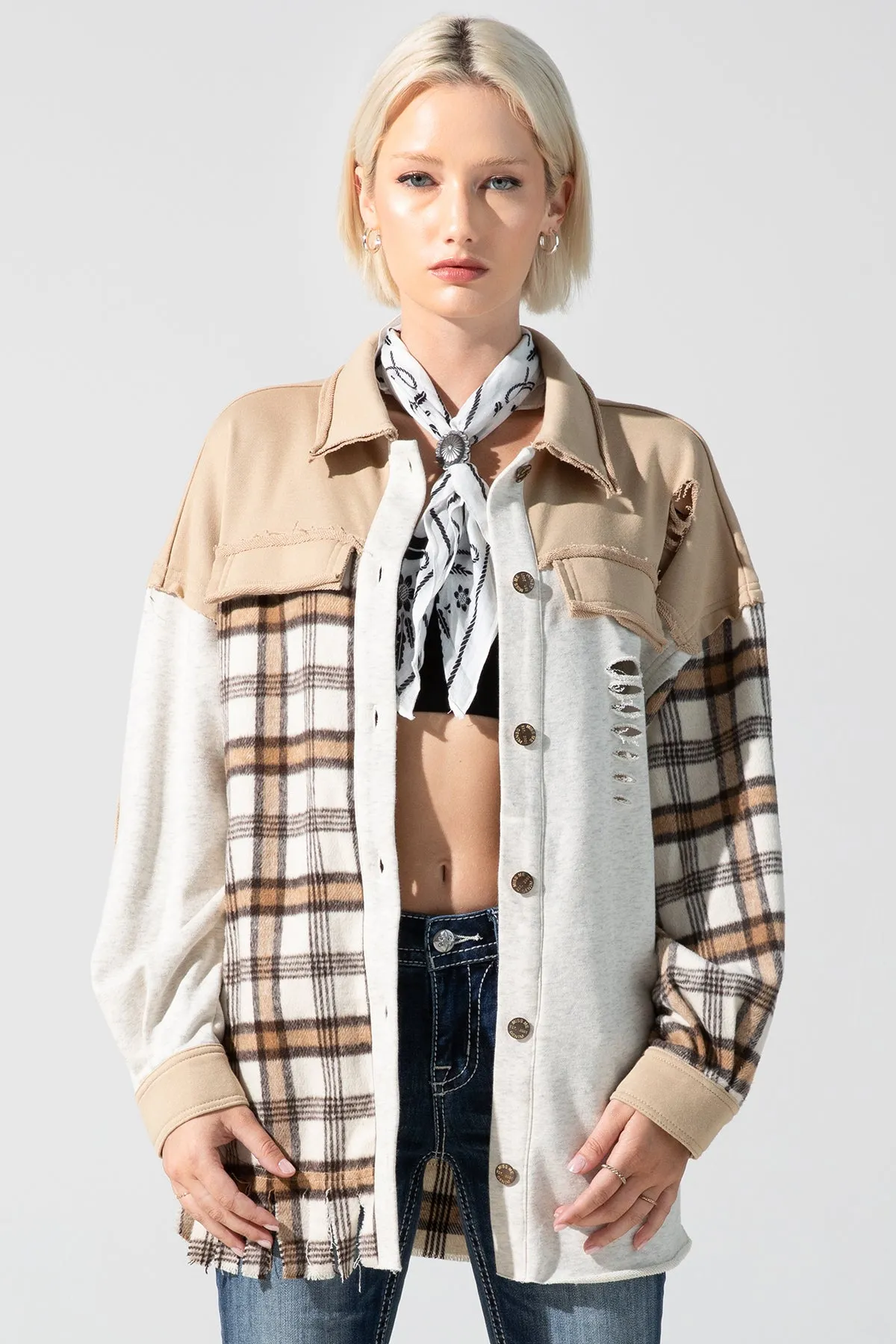 Miss Me Adrian Flannel Jacket
