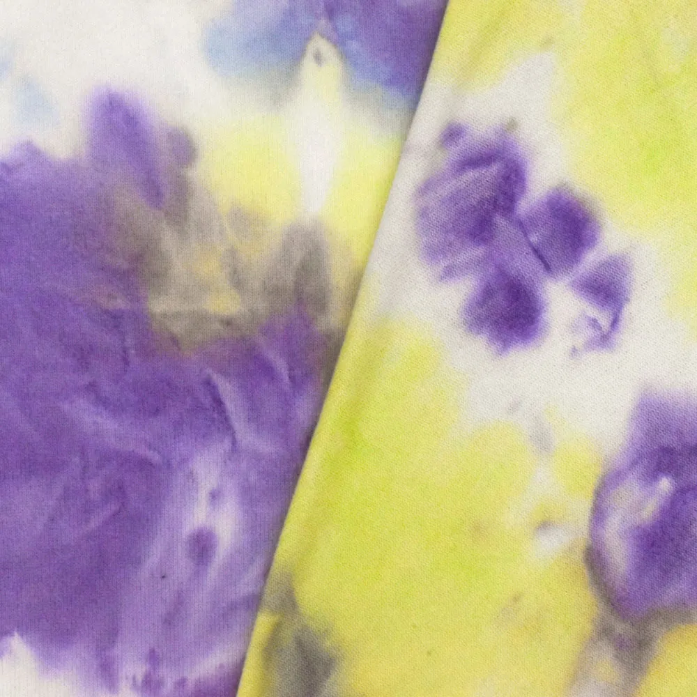 Neon-Purple-Multi Tie Dye Stretch Jersey Knit Fabric