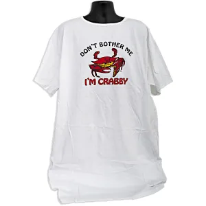 NSCR01W Night Shirt 100% I'm Crabby White