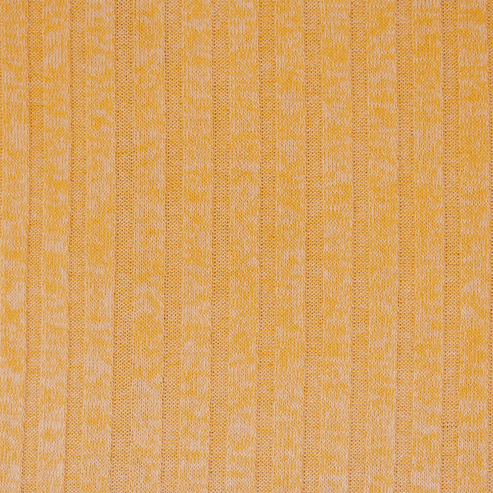 Orange-White Rayon-Poly Stretch Spandex 8x4 Rib Knit Fabric