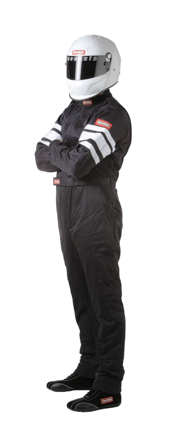 RaceQuip One Piece Multi Layer Fire Suit - Black - 3XL - 120008
