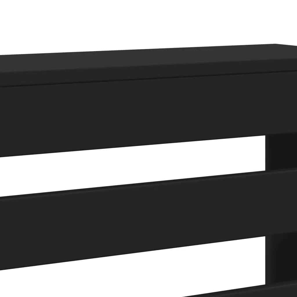 Radiator Cover Black 104x20x82 cm Engineered Wood