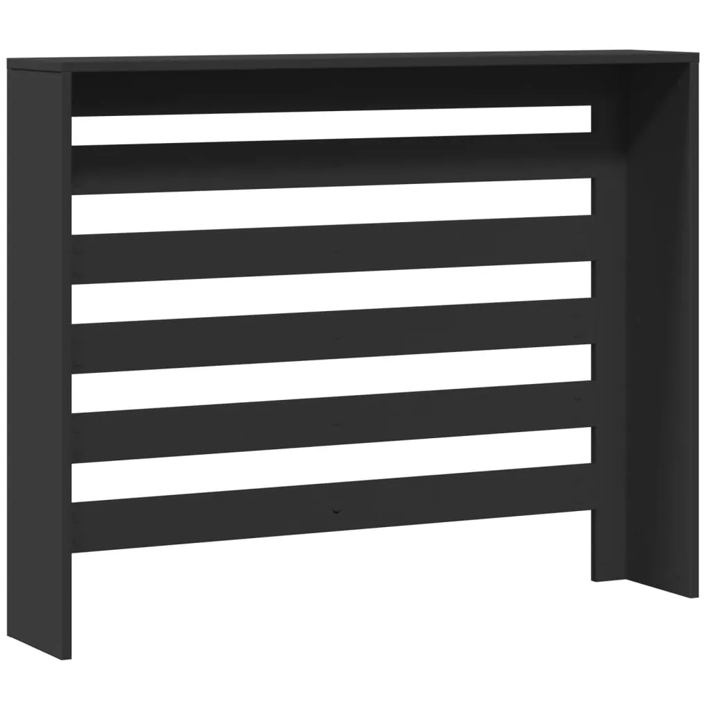 Radiator Cover Black 104x20x82 cm Engineered Wood