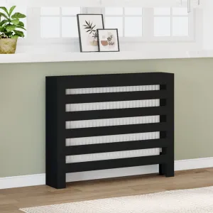 Radiator Cover Black 104x20x82 cm Engineered Wood