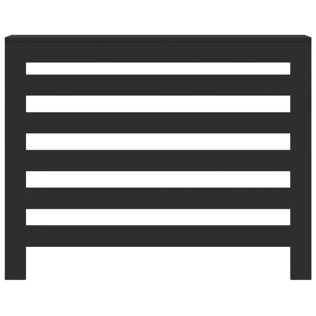 Radiator Cover Black 104x20x82 cm Engineered Wood