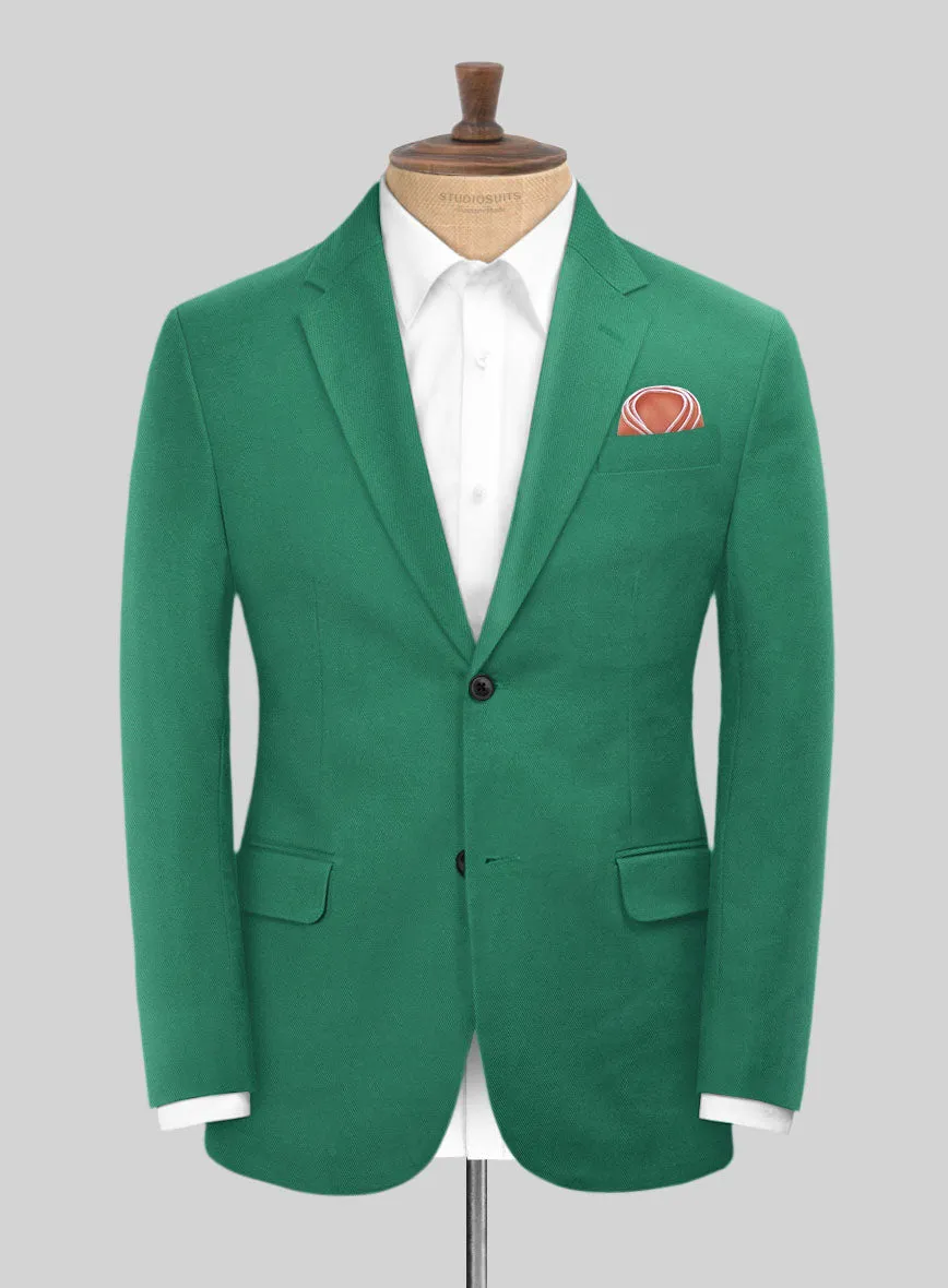 Scabal Sea Green Cotton Stretch Suit