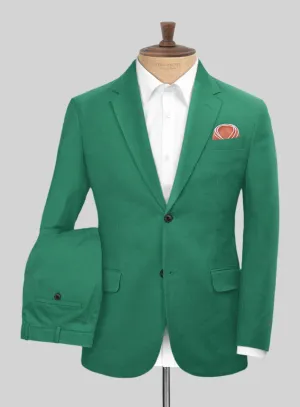 Scabal Sea Green Cotton Stretch Suit