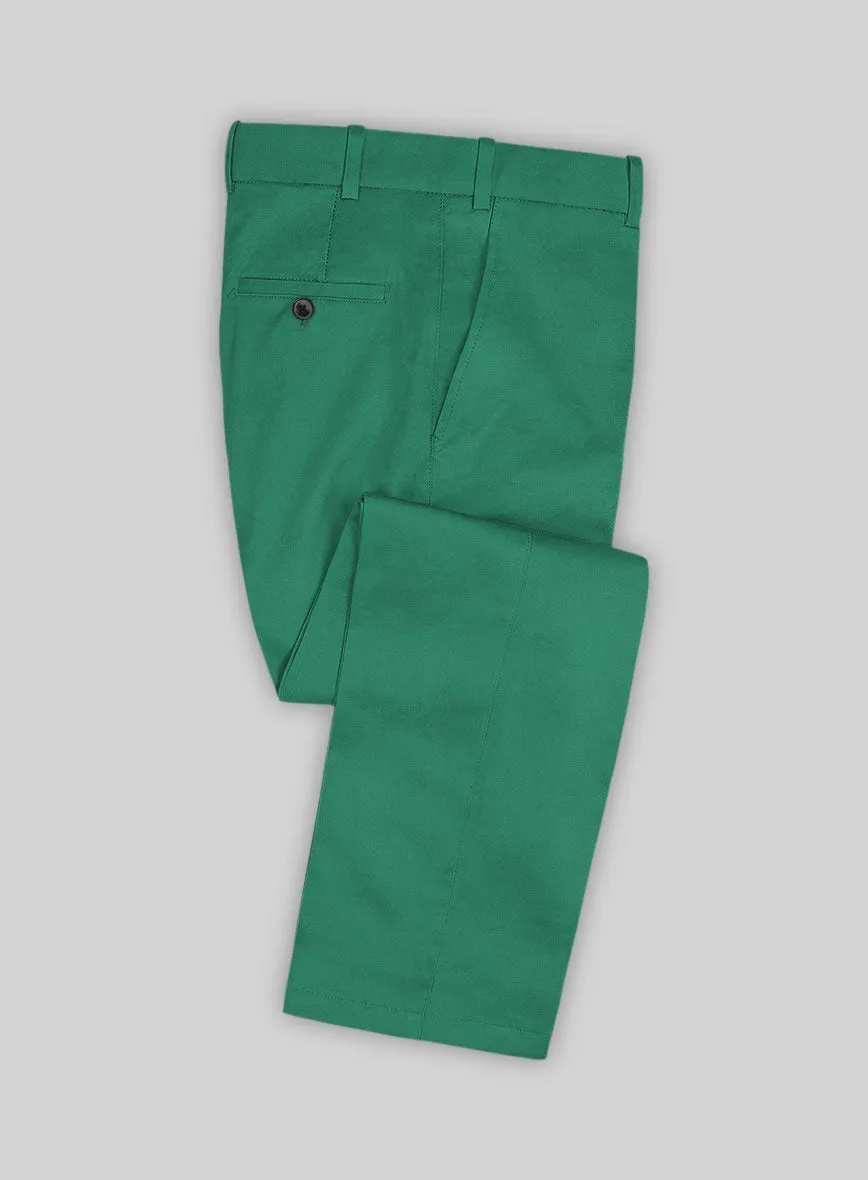 Scabal Sea Green Cotton Stretch Suit