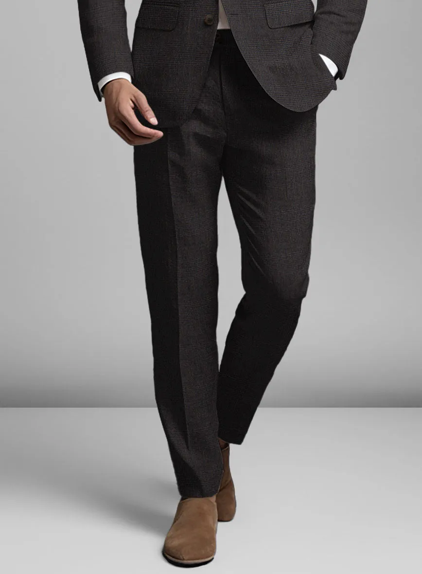 Solbiati Blue Brown Check Linen Suit