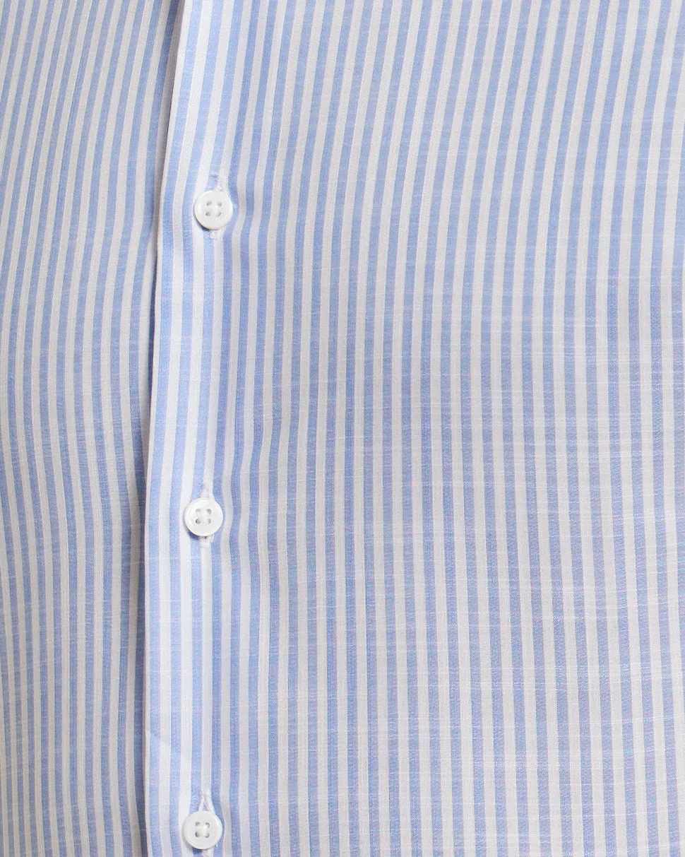 The Rye Classic - Cotton Linen Stripe - Blue/White