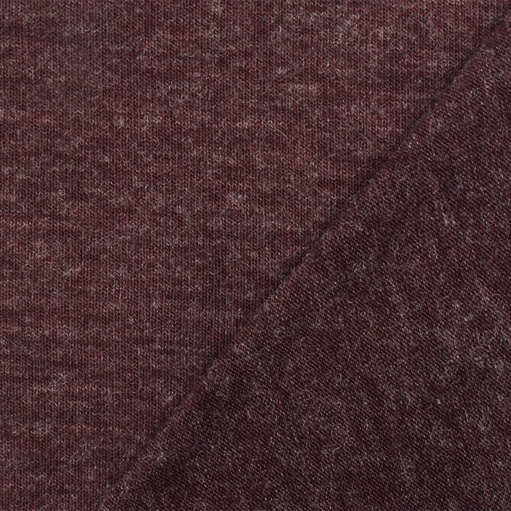Wine Red-White Texture Stretch Poly Jersey Knit Fabric