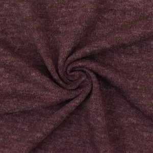 Wine Red-White Texture Stretch Poly Jersey Knit Fabric