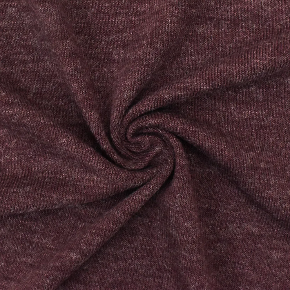 Wine Red-White Texture Stretch Poly Jersey Knit Fabric