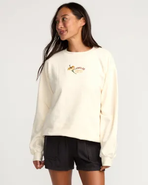 Womens Hibiscus State Fleece - Coconut Milk