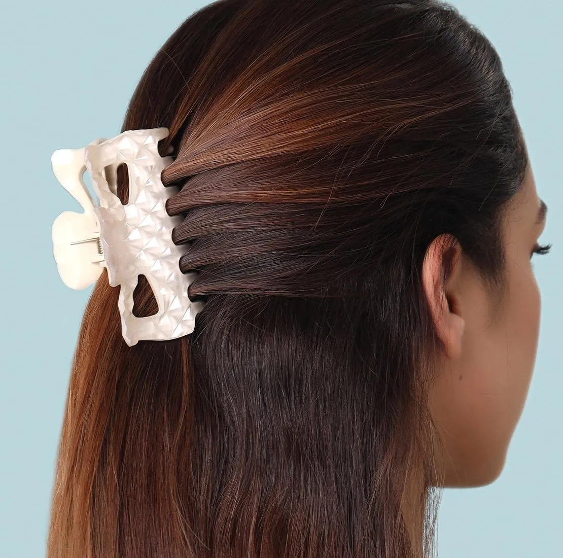 Yellow Chimes Claw Clips for Women Hair Clutches for Women Hair Accessories For Women Peach Big Clutchers for Hair Clutcher for Women and Girls Gift for Women & Girls